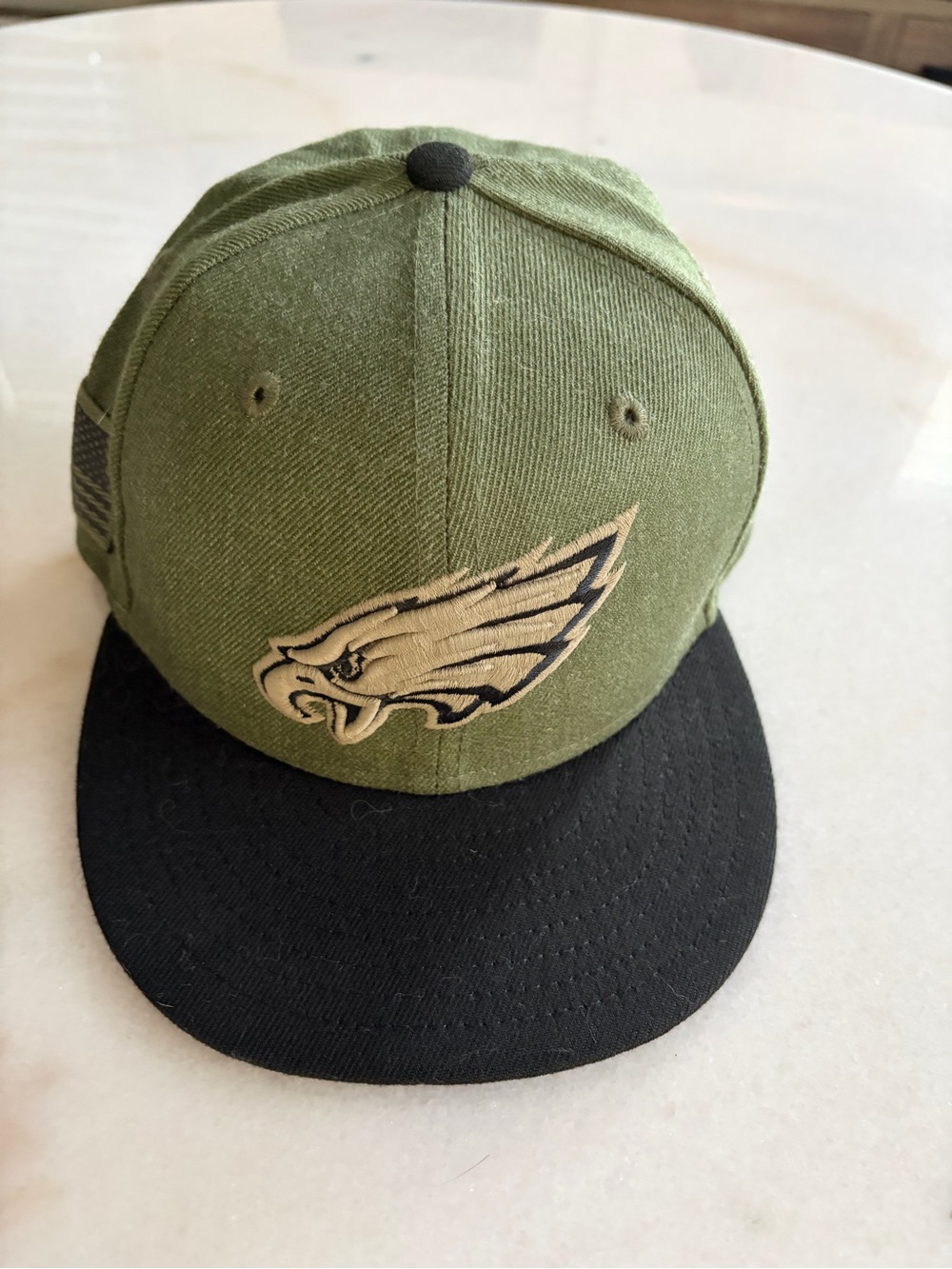 New Era Olive Green and Black Eagles Patch Hat 6 3/4